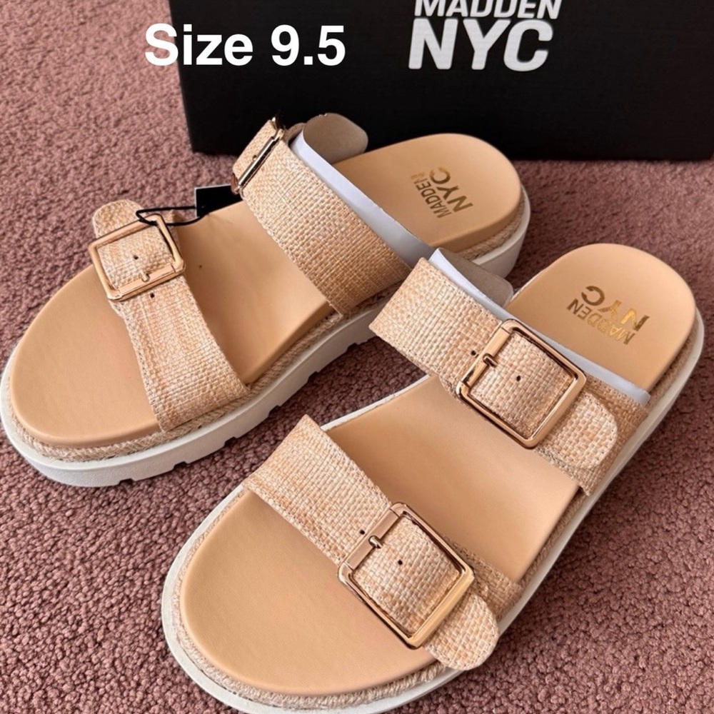 Madden NYC Women’s Flatform Two Strap Sandals